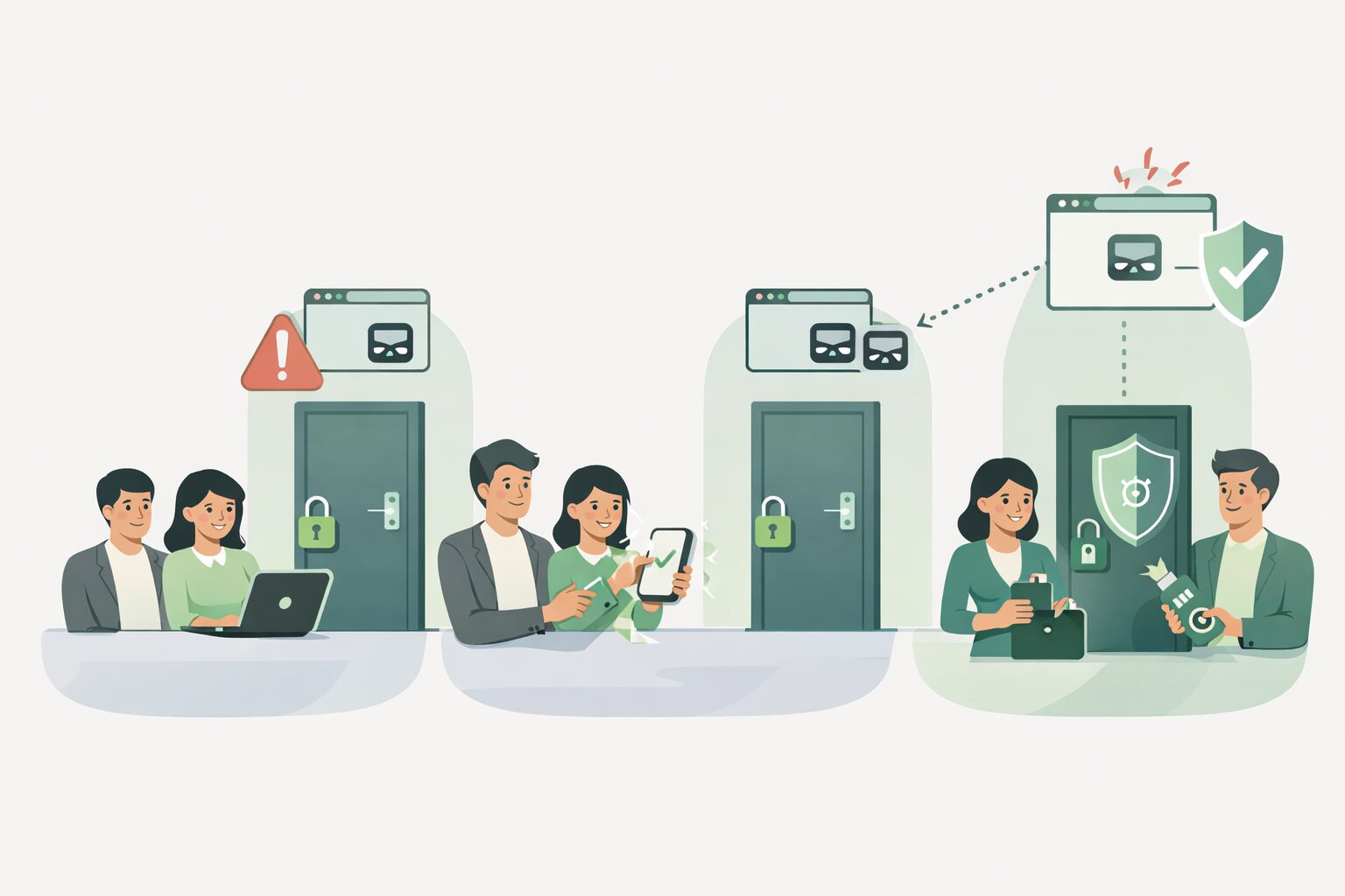 Fra passord til MFA og videre til phishingresistent autentisering. Slik blir påloggingen betydelig vanskeligere å lure.